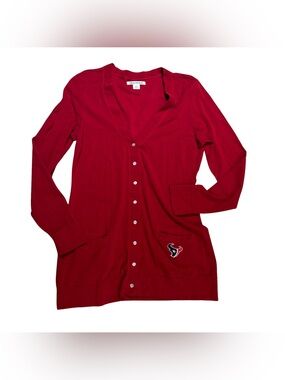 Cutter & Buck Houston Texans Y2K Cardigan Sweater – med